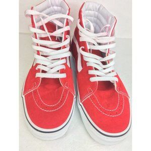 high top all red vans